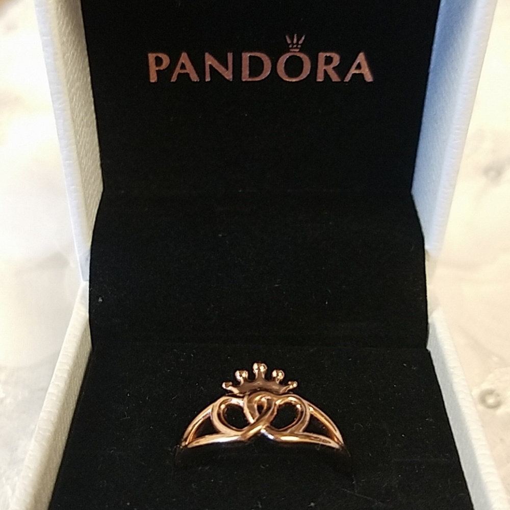 Pandora Rose Gold Hearts Ring